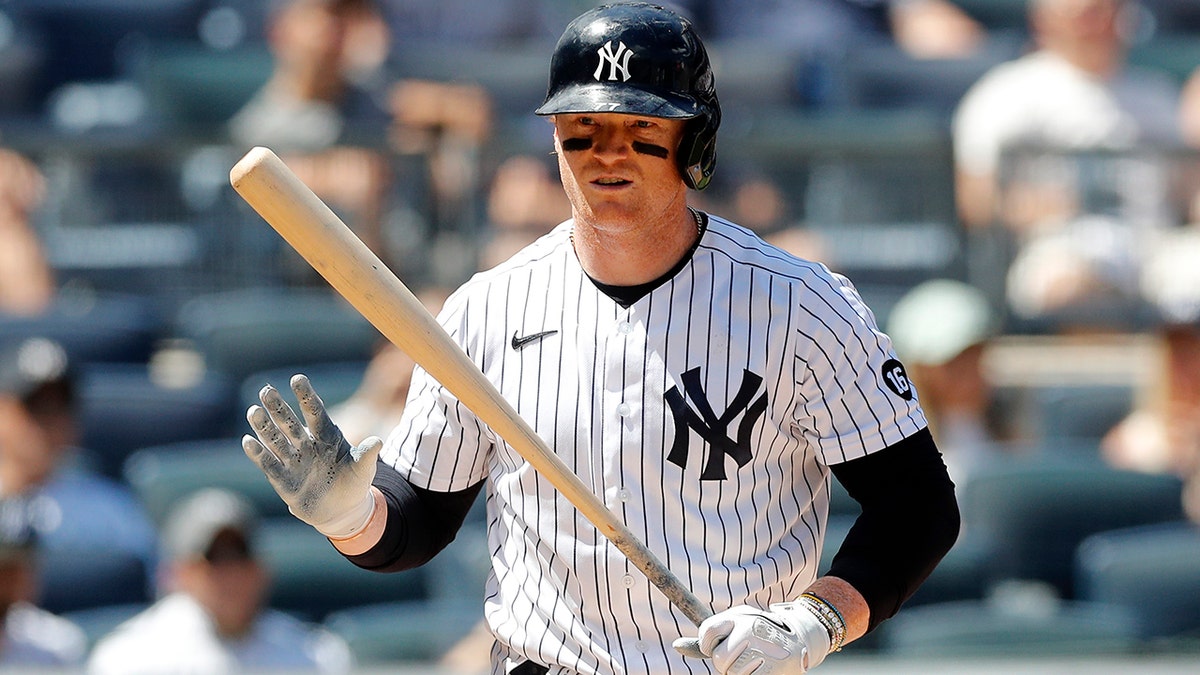 Clint Frazier in 2021 with the Yankees
