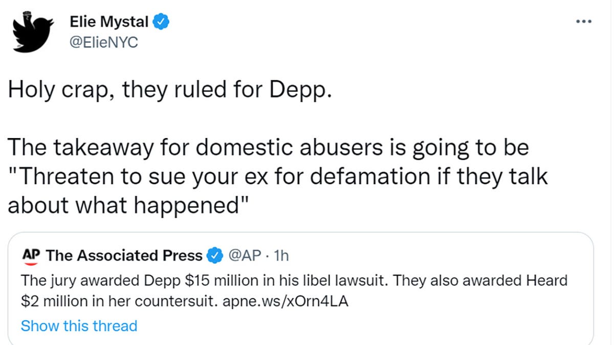 Elie Mystal Twitter Depp-Heard