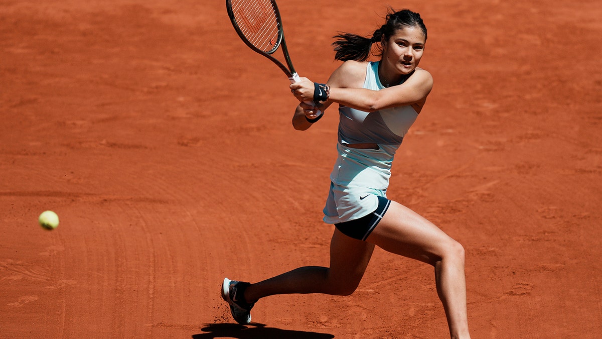 Emma Raducanu in the French Open