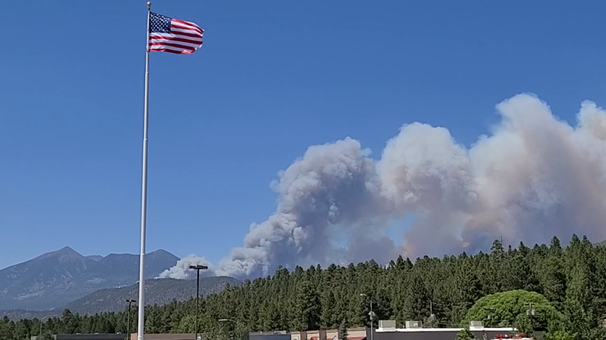 American flag arizona wildfire