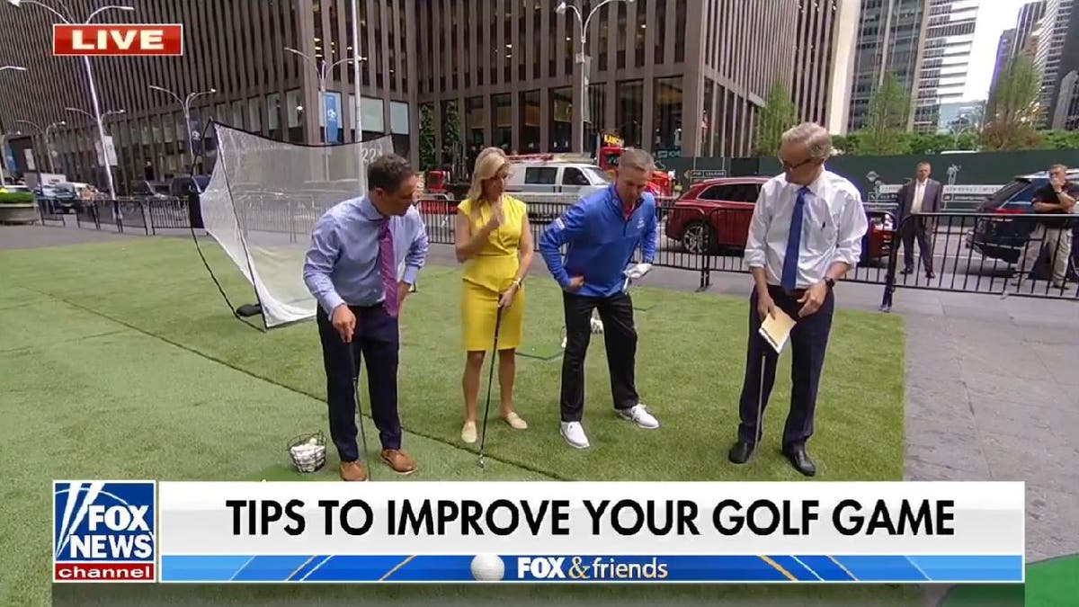 Michael Breed shows 'Fox & Friends' how to bend their back while golfing