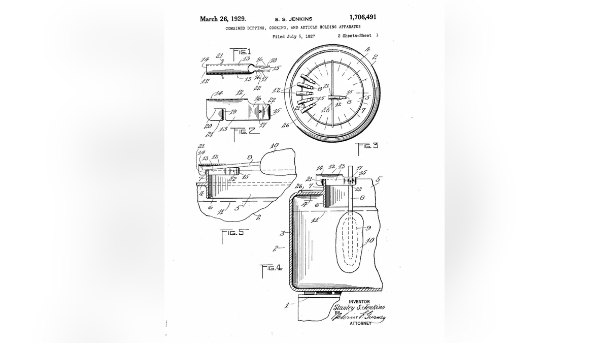 Stanley S. Jenkins' patent for corn dog machine