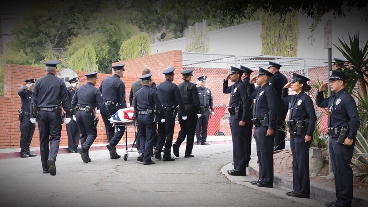 Officer Houston Tipping was killed in a "mob" training exercise. (LAPD)