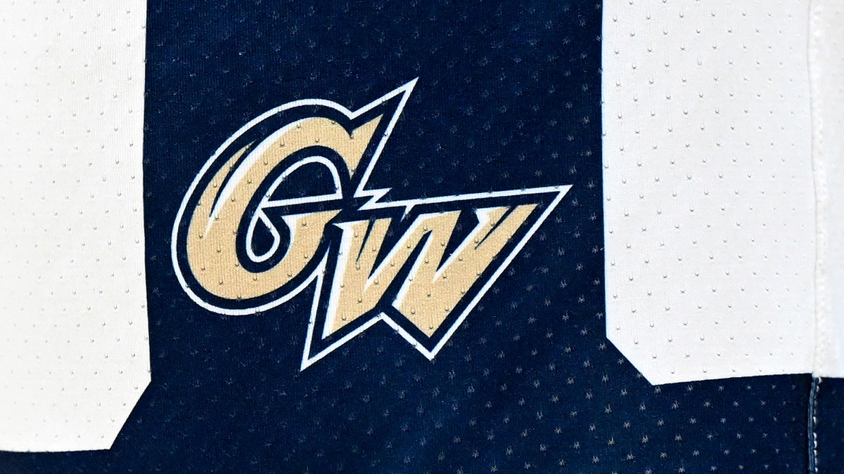 GW logo on basketball shorts