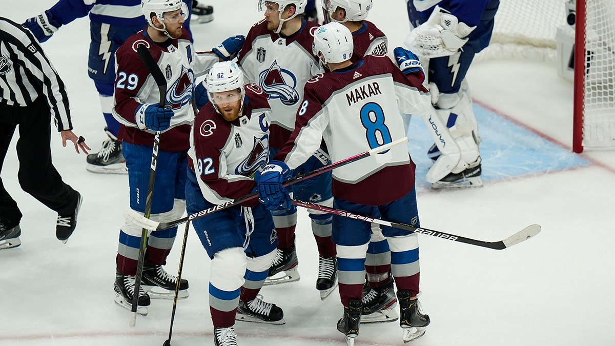 Gabriel Landeskog in Game 3 of the NHL hockey Stanley Cup Final