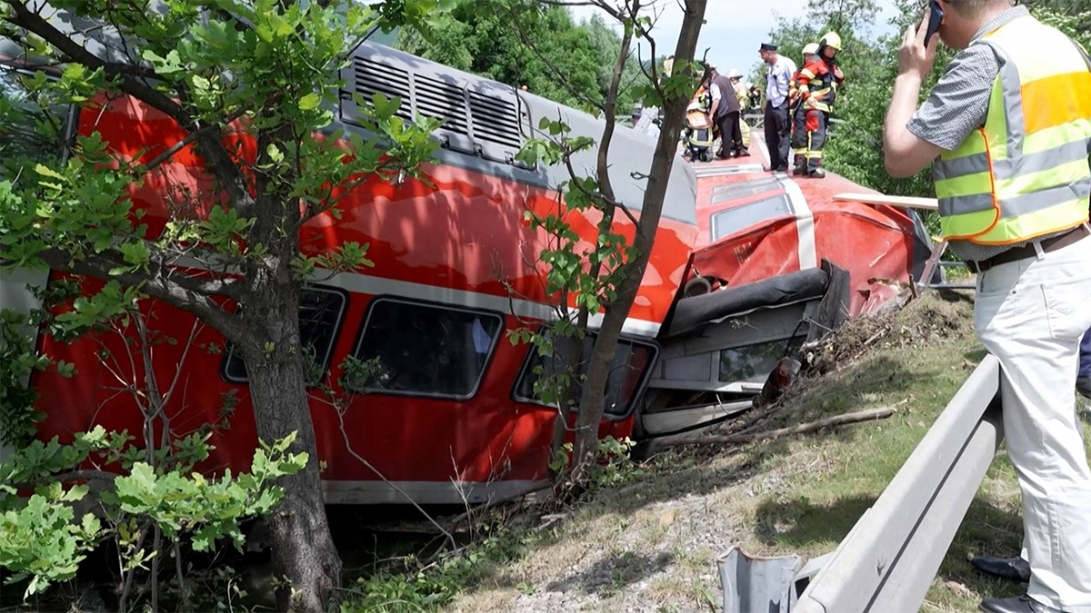 A train derailed in southern Germany
