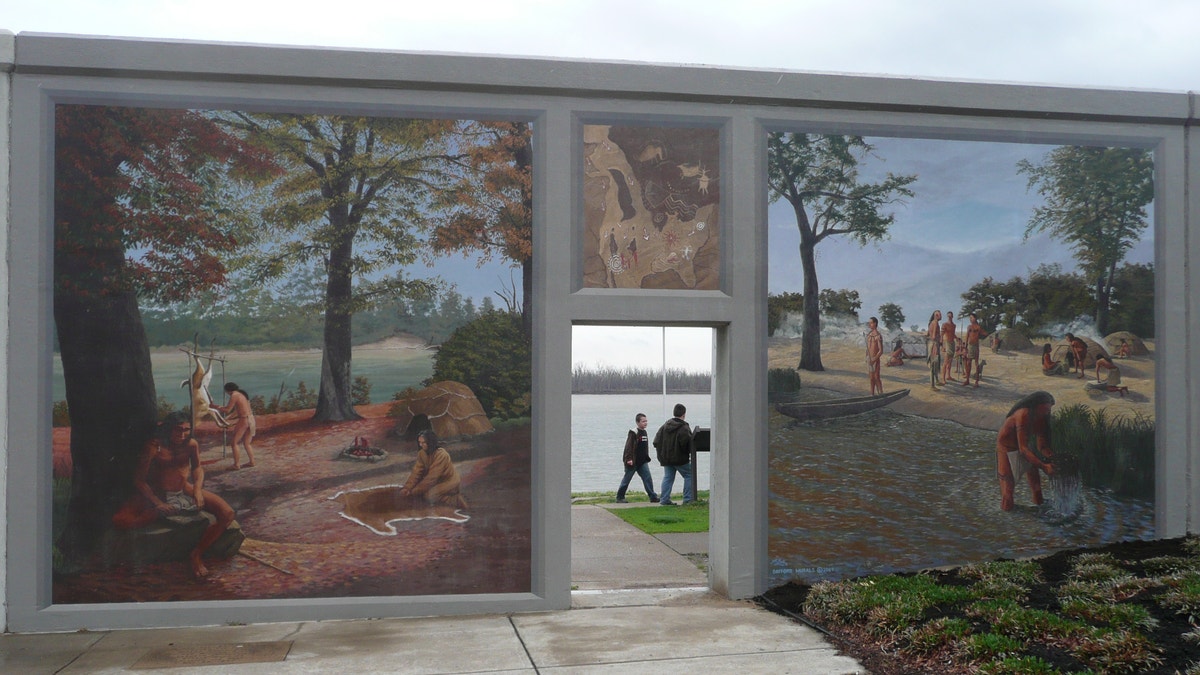 Paducah's floodwall in Kentucky