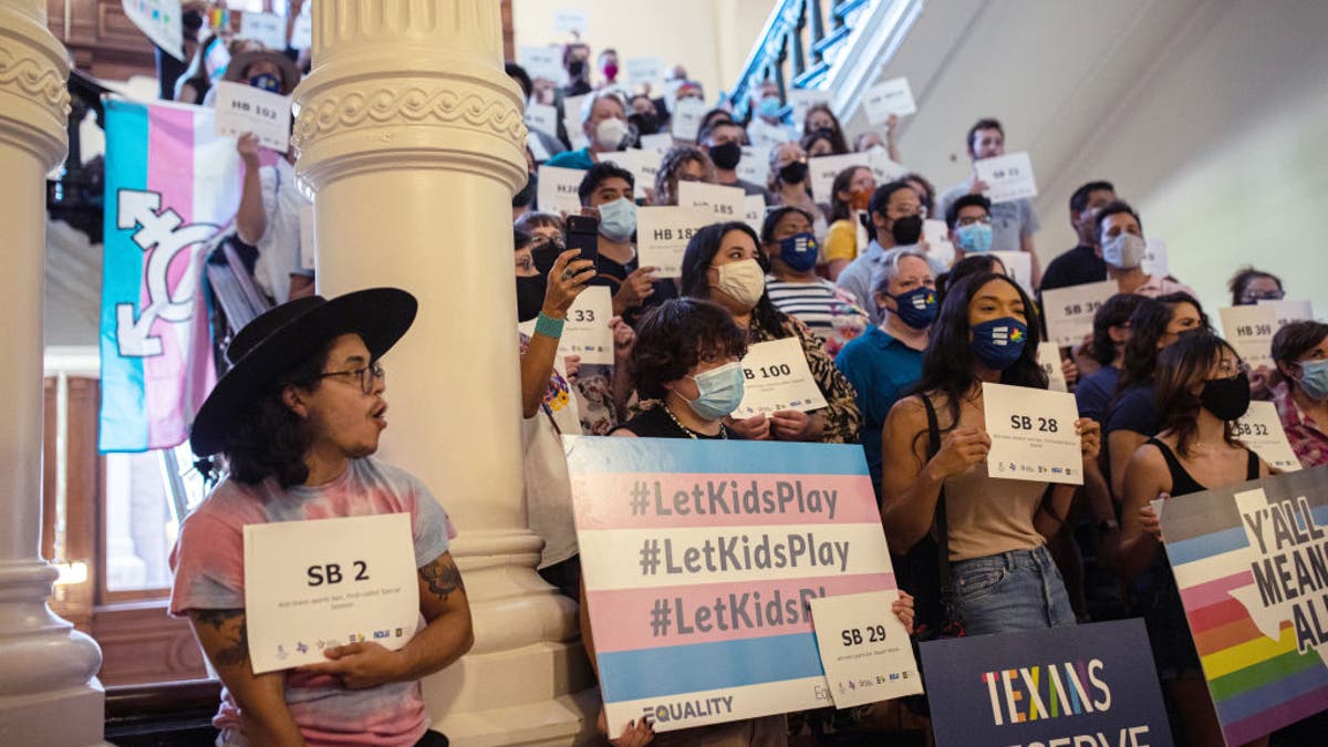 LGBTQ protesters at Texas State Capitol