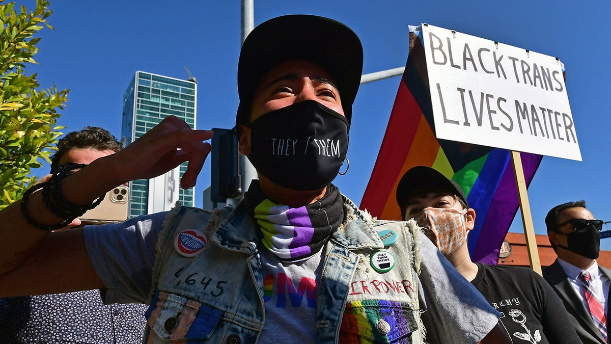 California transgender protest