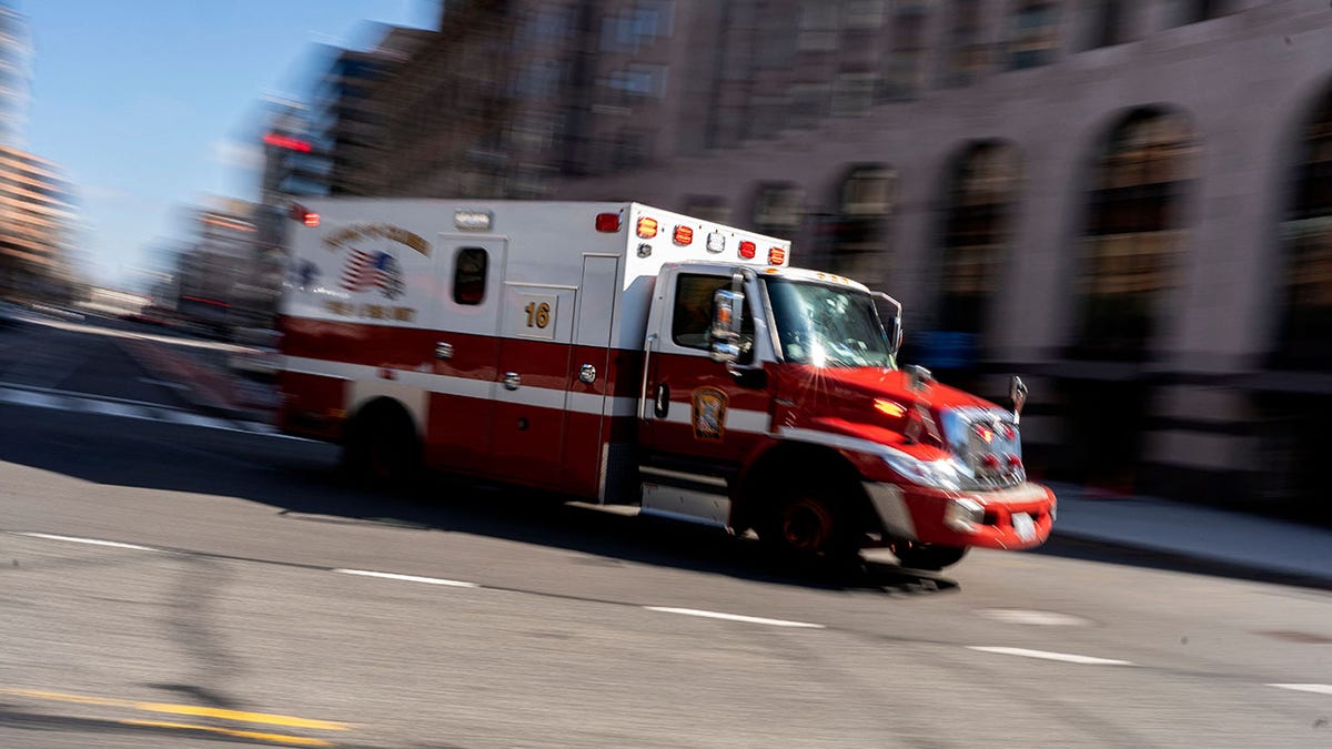 ambulance drives through DC