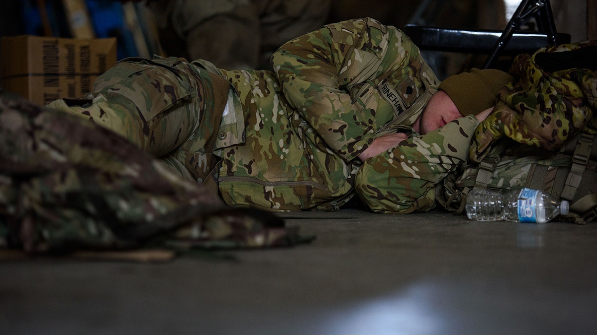 soldier naps at fort bragg