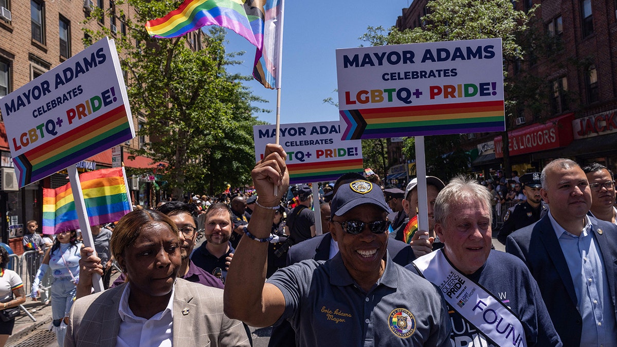 NYC Mayor Adams at Pride parade