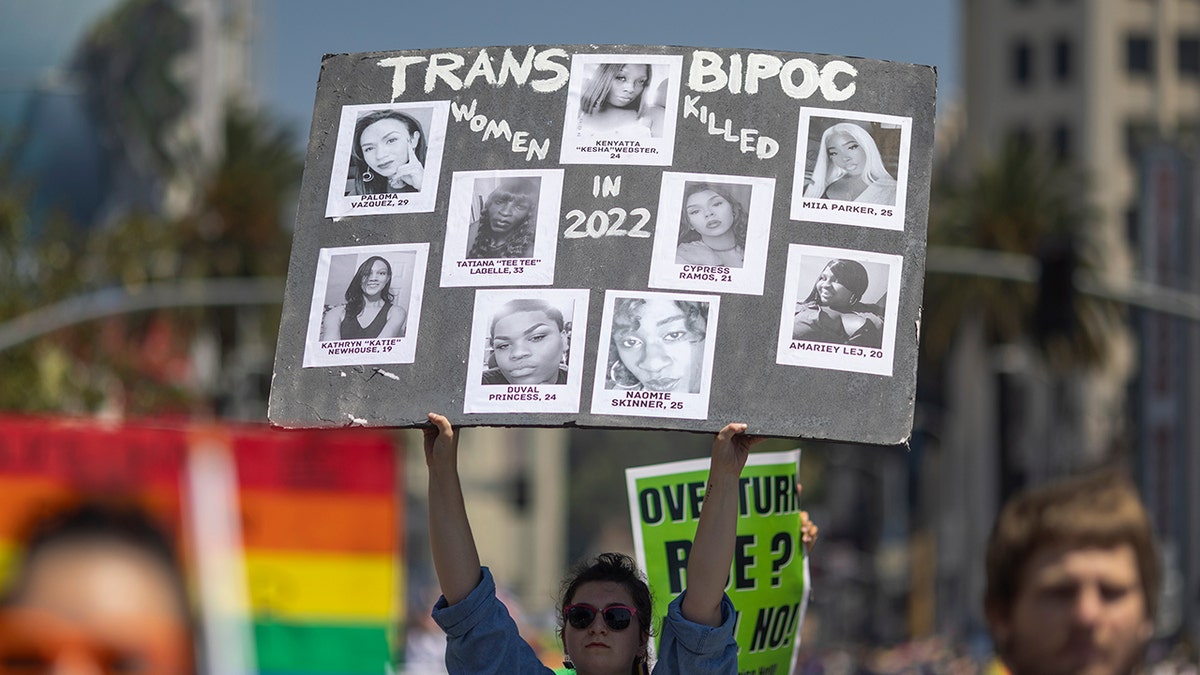 transgender bipoc sign at california pride parade
