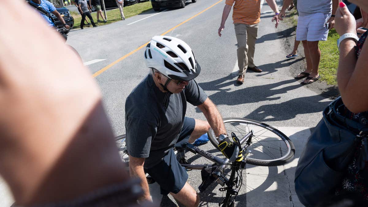 President Biden fell off his bike over the summer and was not hurt.