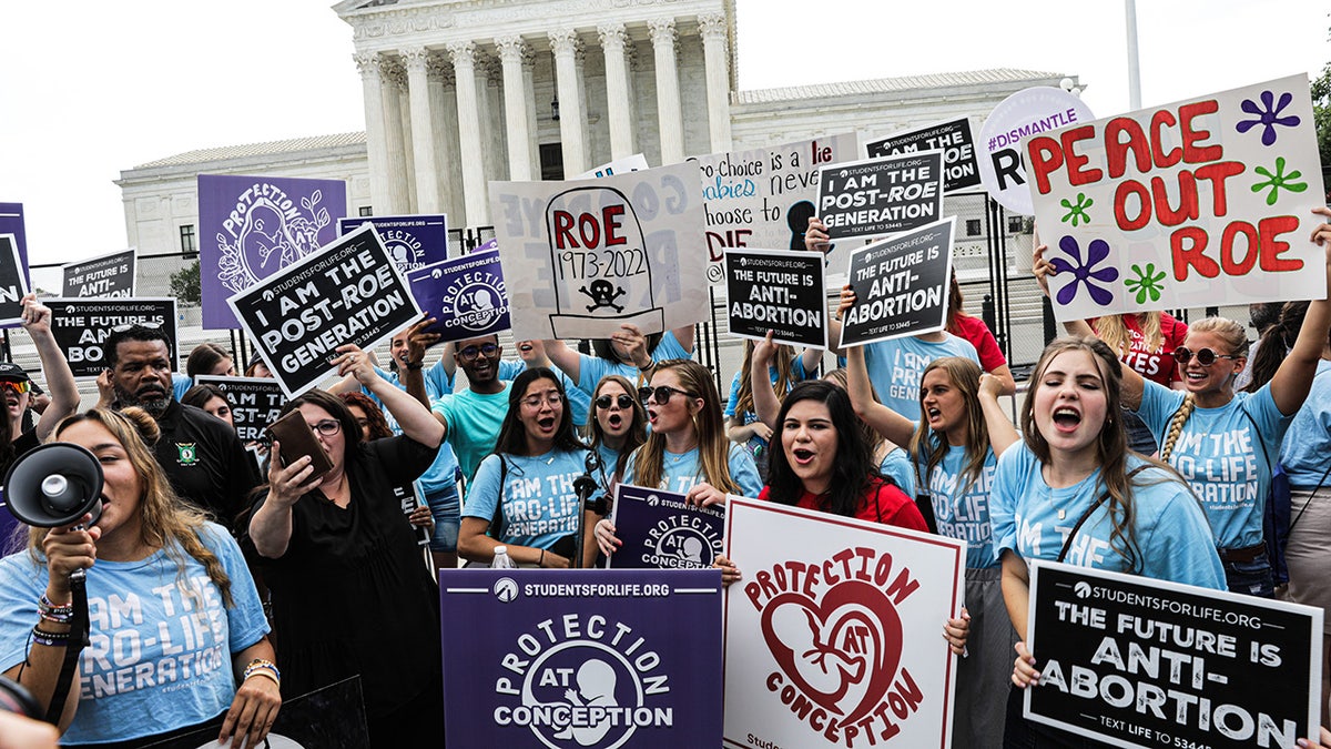 Demonstrators protest Supreme Court abortion case leak