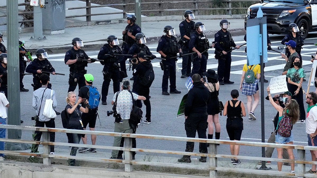 Los Angeles police crime protests