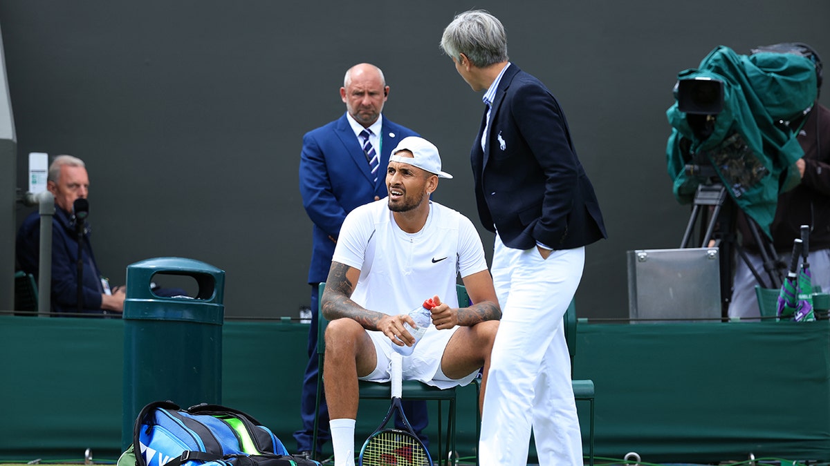 Nick Kyrgios and the chair umpire