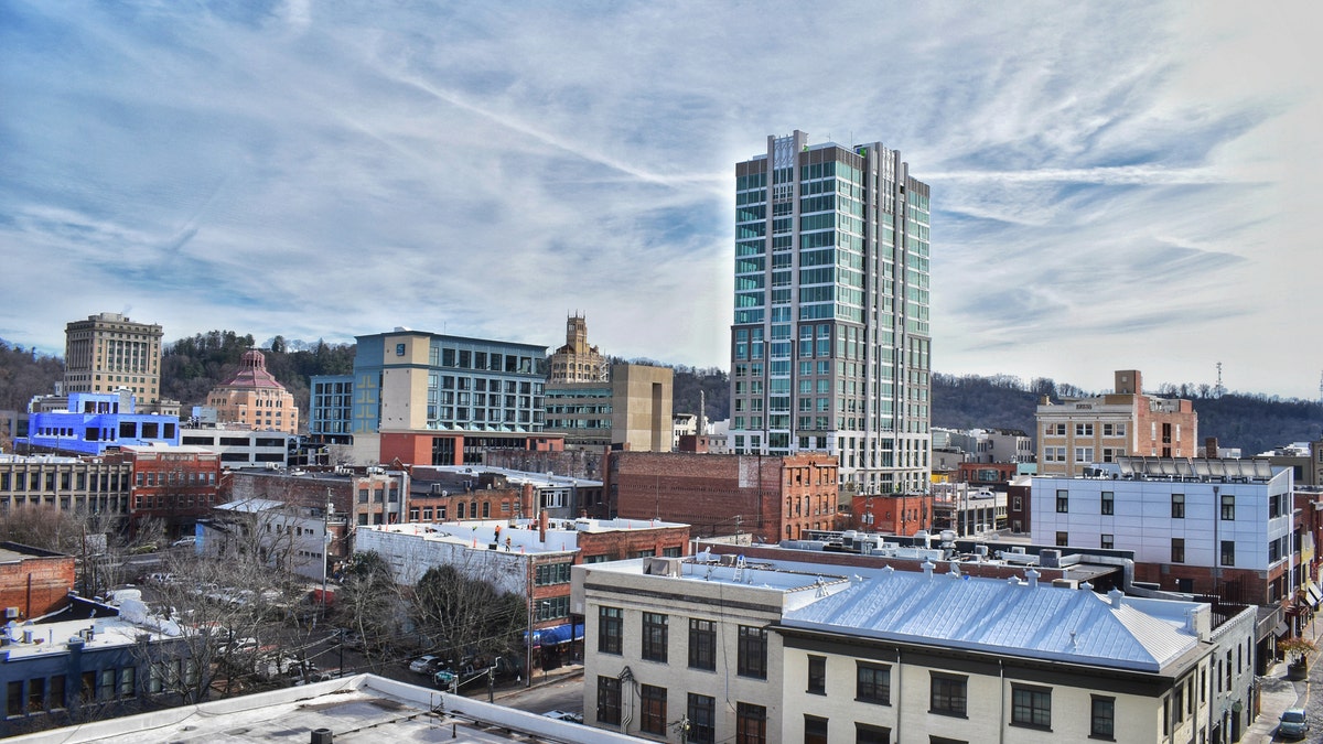 buildings in downtown Asheville, NC 