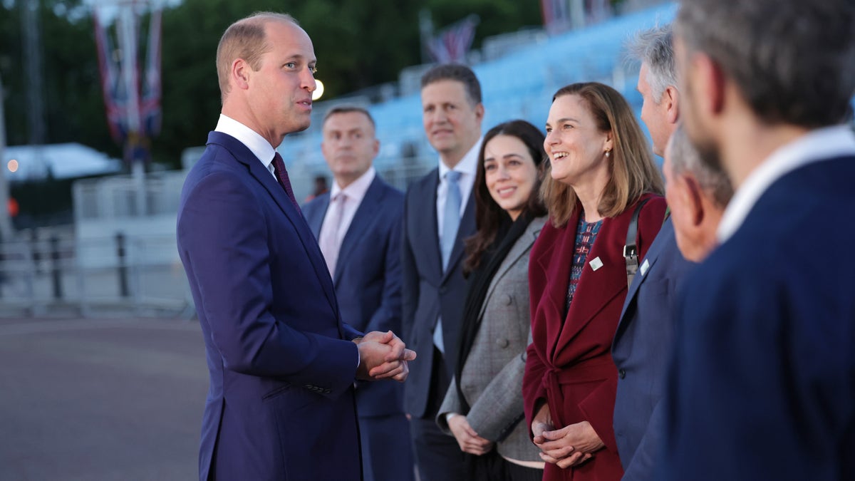 Prince William chatting