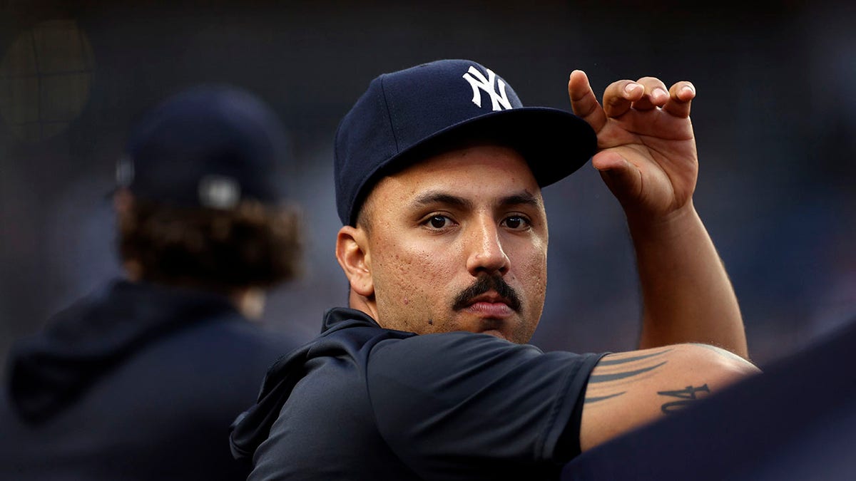 Nestor Cortes from the dugout against the Angels