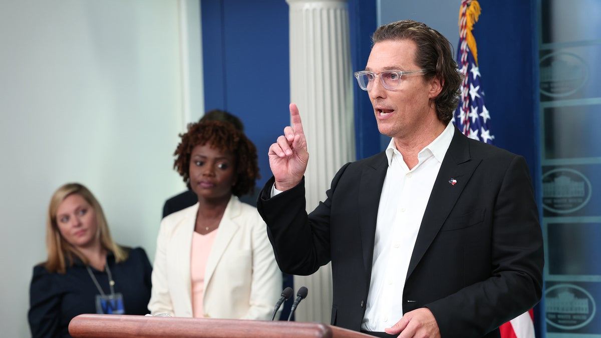 Matthew McConaughey at the White House Press Briefing Room