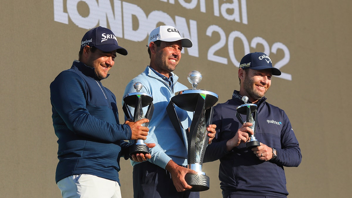 Schwartzel celebrates with LIV Golf winners