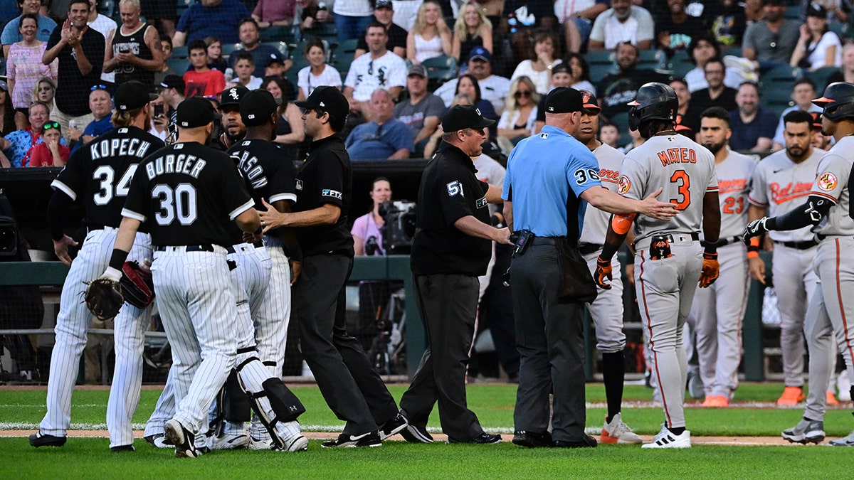 Orioles and White Sox hit by pitch