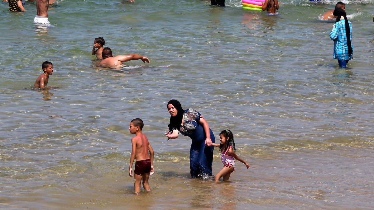 Women wear burkini in Algeria