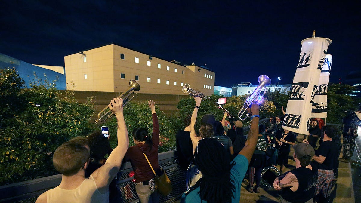 ICE protesters outside Massachusetts jail