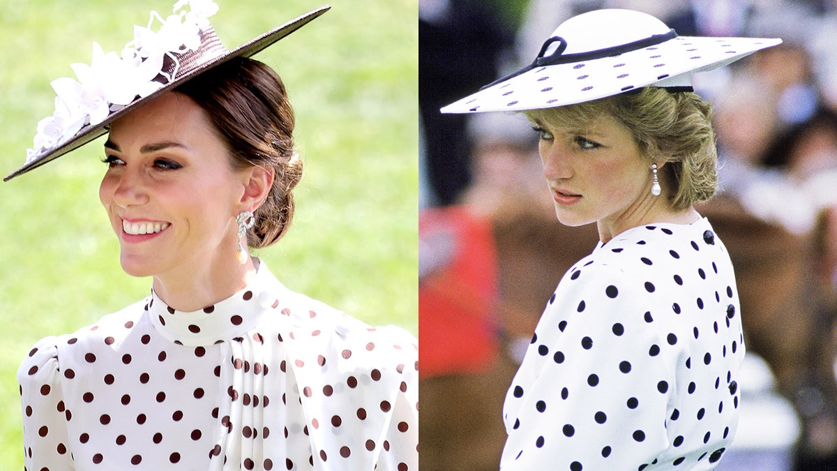 Kate Middleton recreates Princess Dianas polka-dot style at Royal Ascot debut Fox News