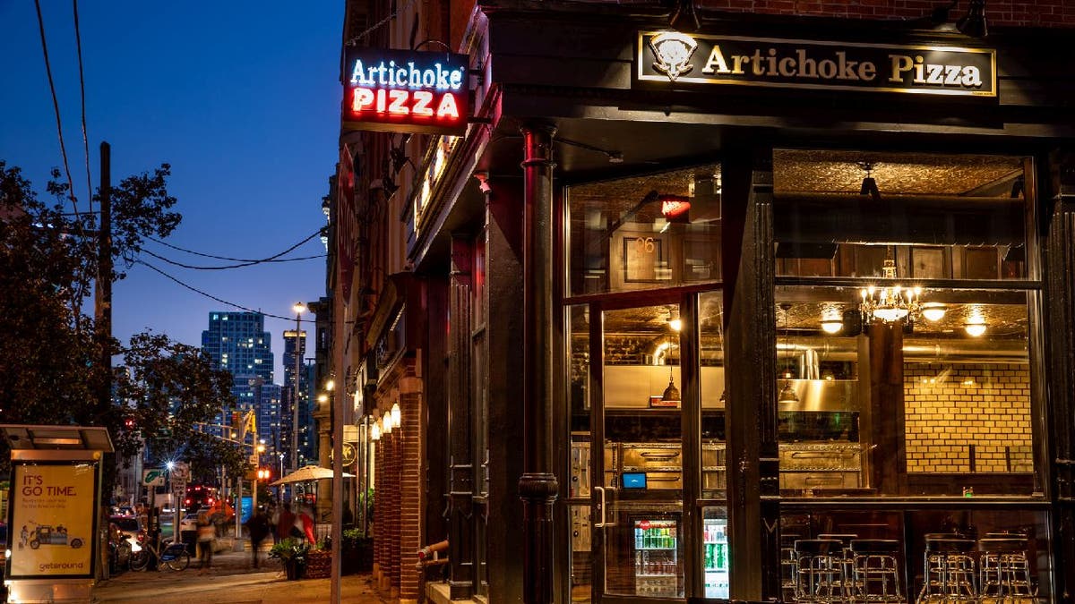 Exterior photo of Artichoke Basille's Pizza's location in Hoboken, New Jersey