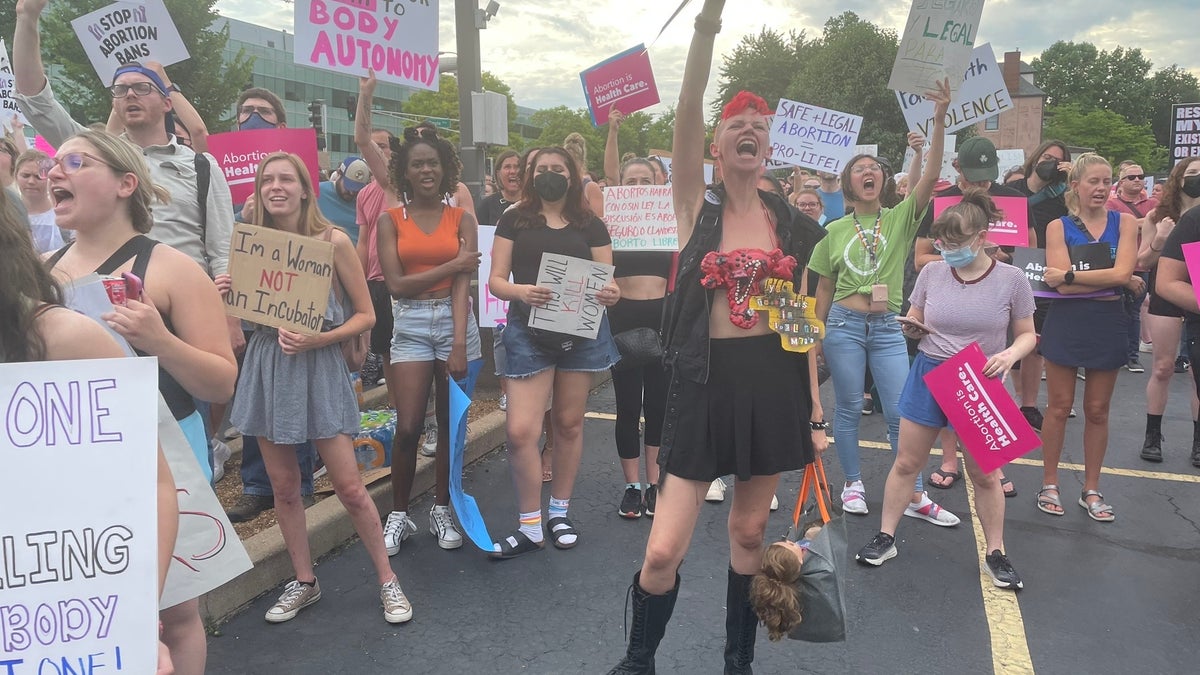 Pro-choice protesters