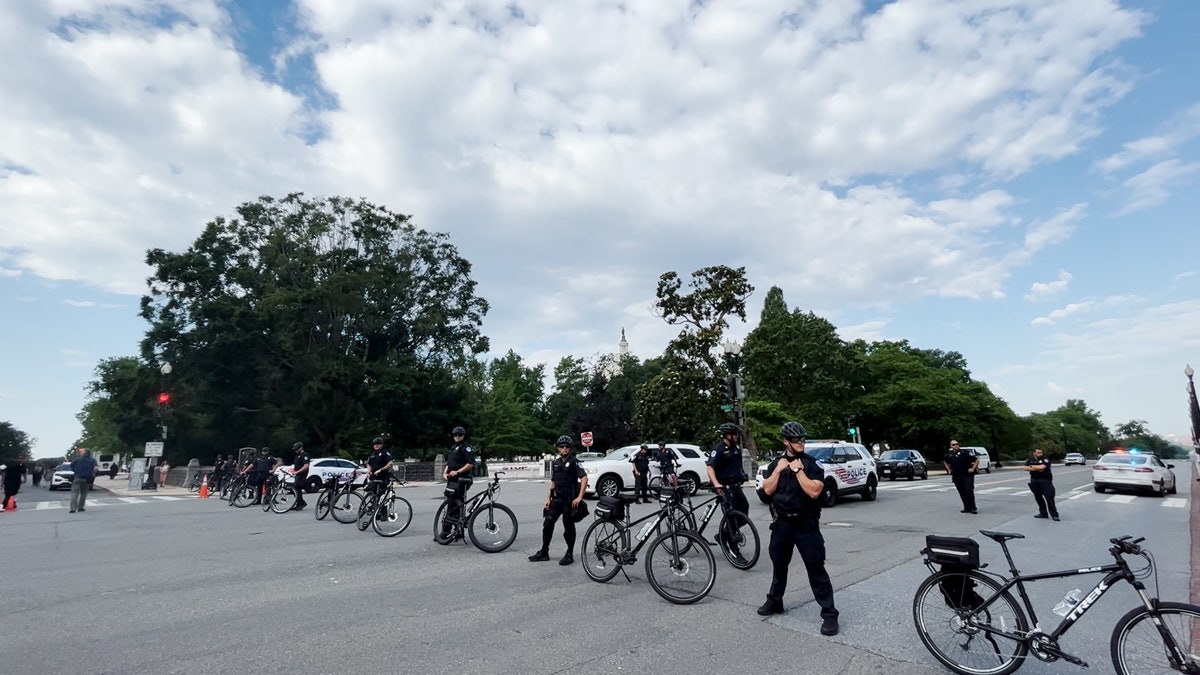 Law enforcement outside Supreme Court