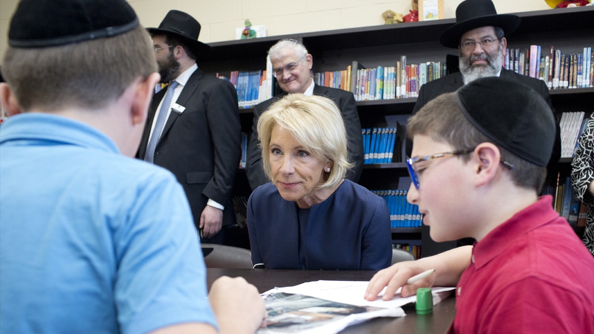 Betsy DeVos visits Orthodox Jewish school Far Rockaway Queens Darchei Torah