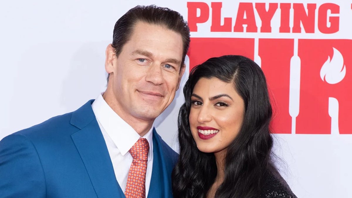 John Cena with his wife Shay Shariatzadeh