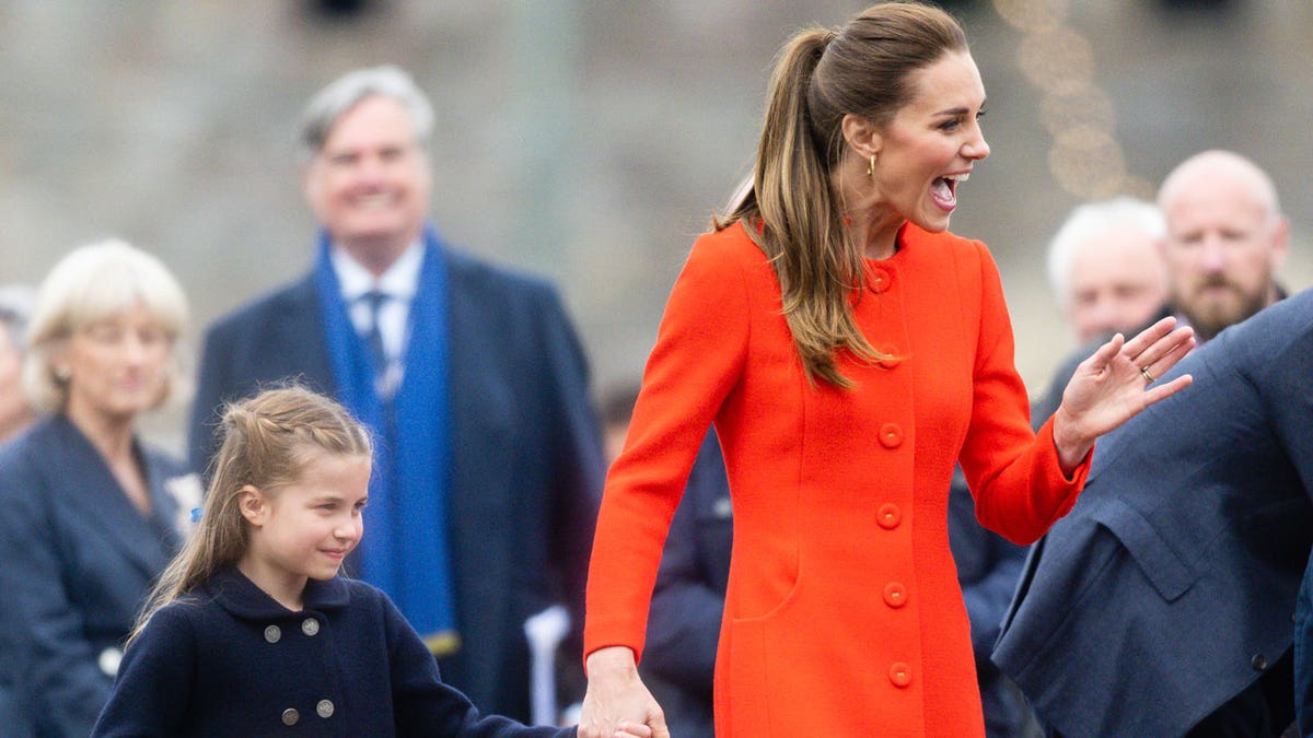 Duchess of Cambridge and her daughter Princess Charlotte