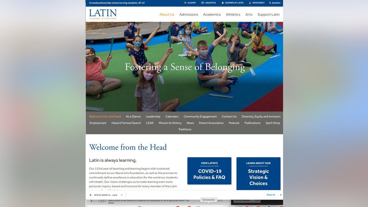Chicago Latin School webpage 