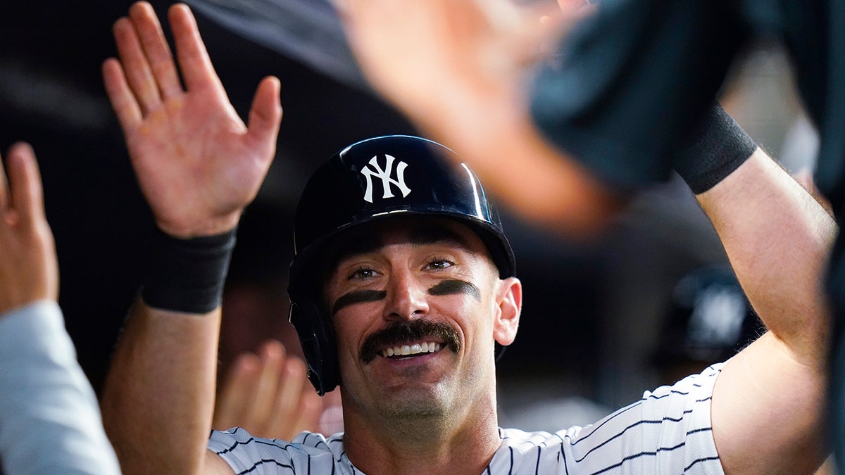 Yankees' Matt Carpenter celebrates