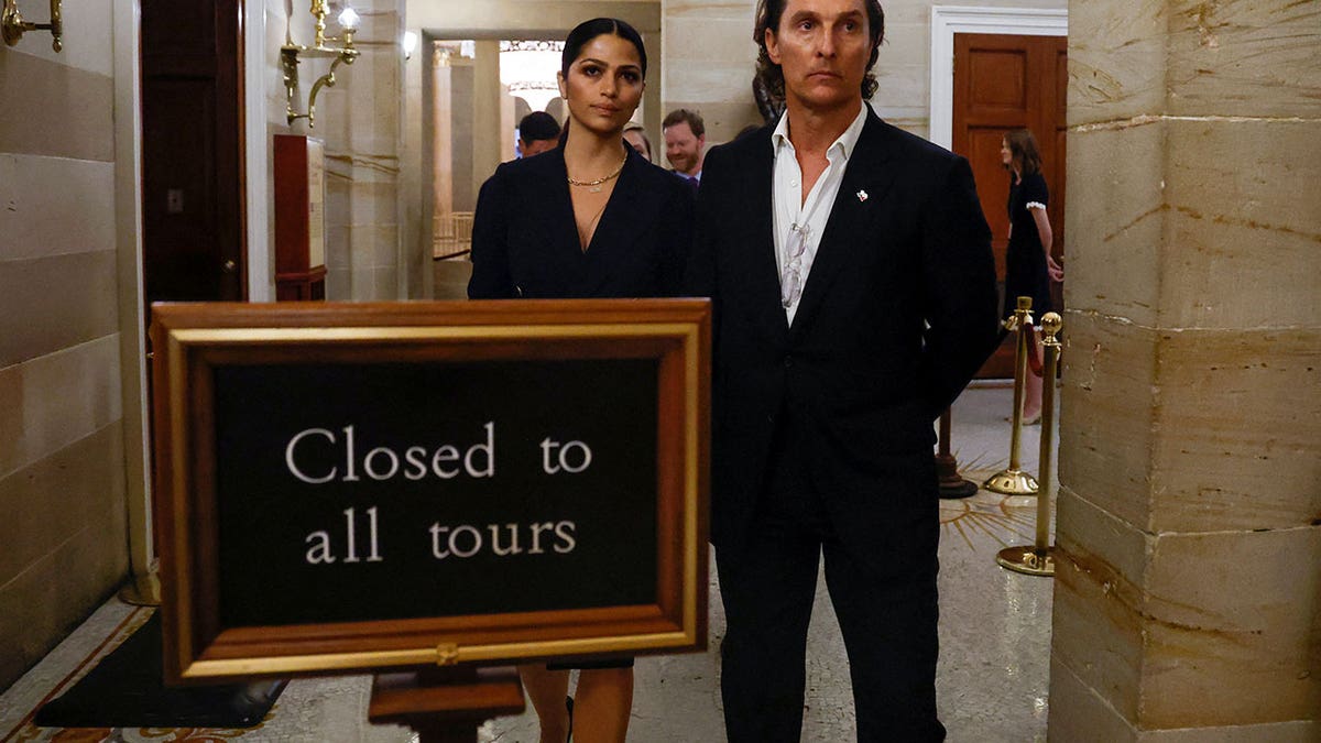 Matthew McConaughey and his wife at Congress