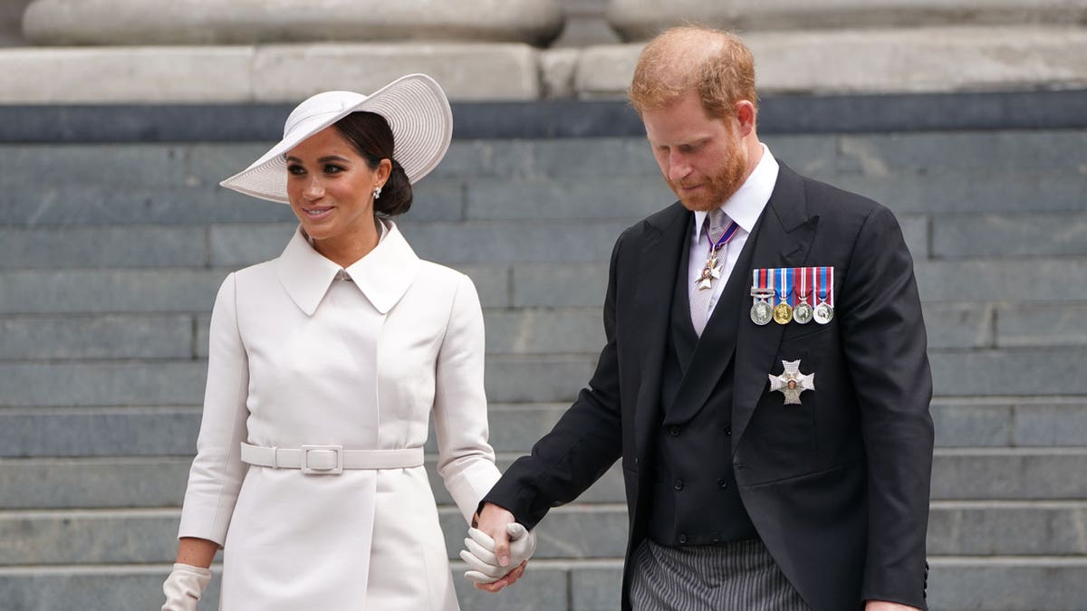 Prince Harry and Meghan Markle attend Queen Elizabeth II's Platinum Jubilee