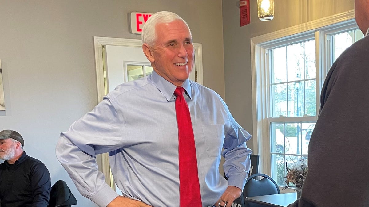 Mike Pence smiling in New Hampshire