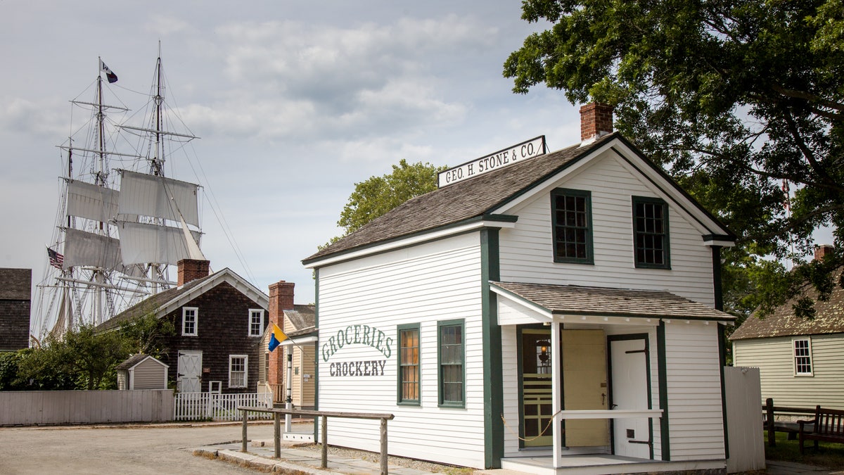 Ship and shop in Mystic Seaport