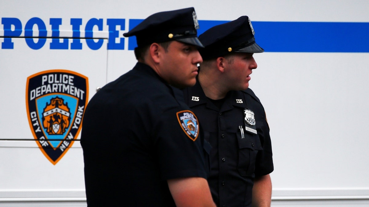 New York City Police Department (NYPD) officers attend the funeral service for slain NYPD officer Miosotis Familia in the Bronx borough of New York City, U.S., July 11, 2017.