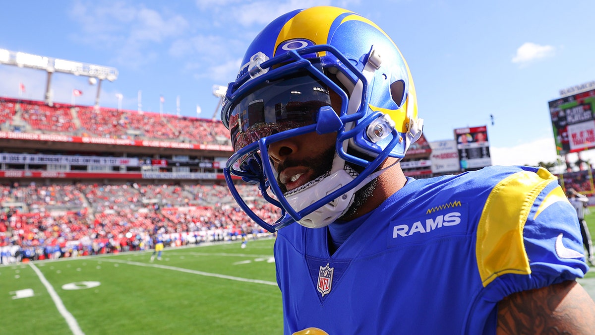 Odell Beckham Jr readies to play