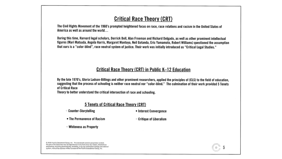 presentation from the pacific educational group critical race theory in education