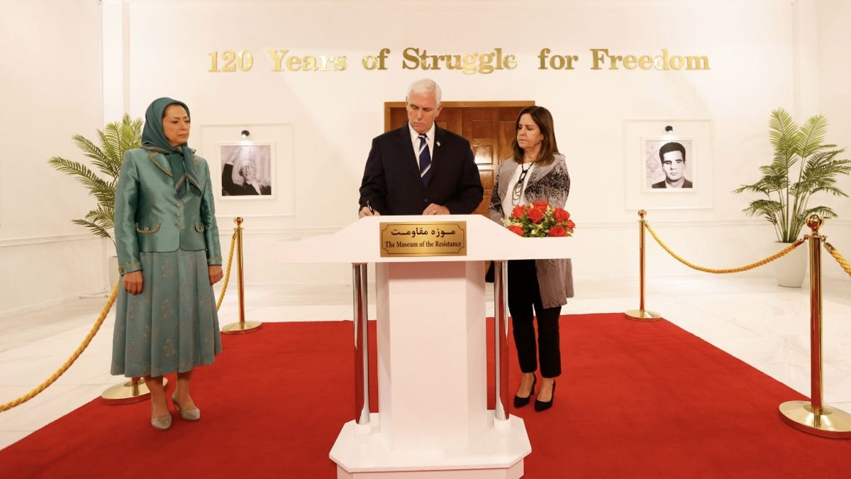 Mike and Karen Pence, Maryam Rajavi, NCRI