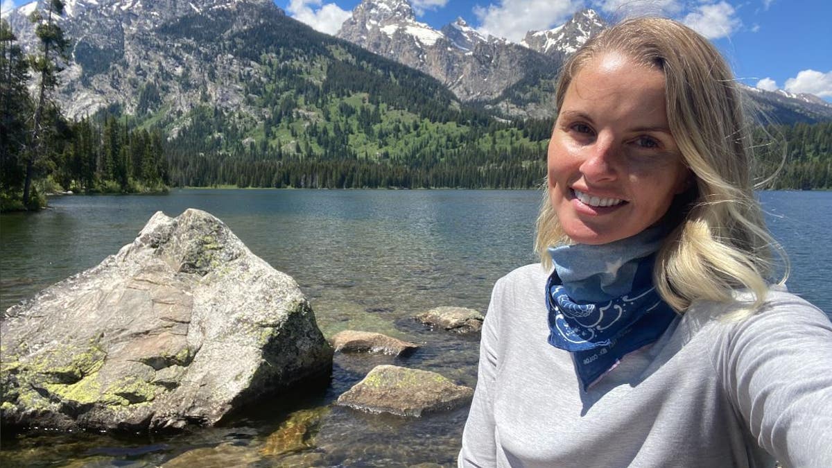 Heather Mycoskie selfie at Grand Teton National Park