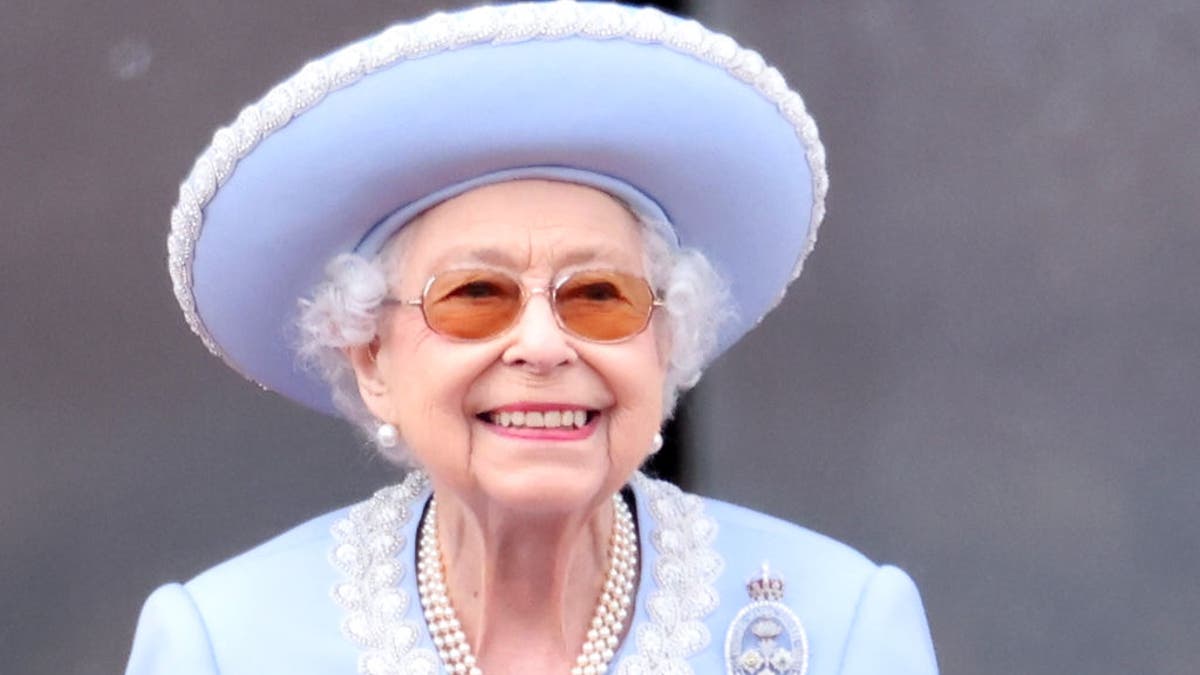 Queen Elizabeth II poses for a photo at Trooping the Colour