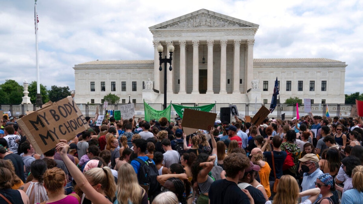 Abortion protests outside Supreme Court