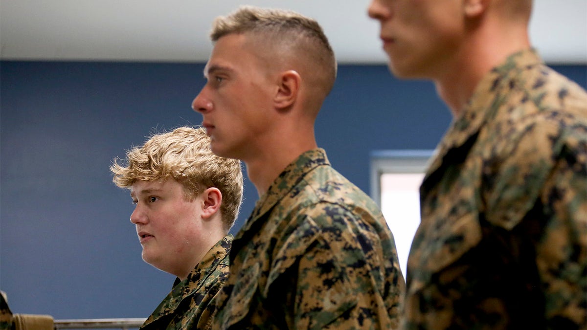 Sam Short with the other Marine recruits
